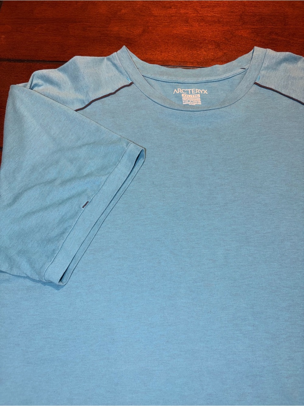 Arc'tery Men's Short Sleeve Cotton-Blend T-Shirt Light Blue Size XXL